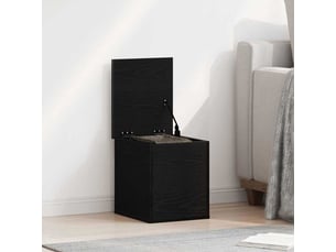 Boîte de rangement, coffre de rangement chêne noir 30x35x35 cm bois d'ingénierie