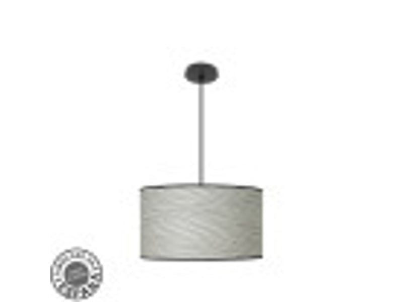  Suspension fabrilamp moda noir gris strié 2 x e27 ø 40 cm 212494049 - Conforama B