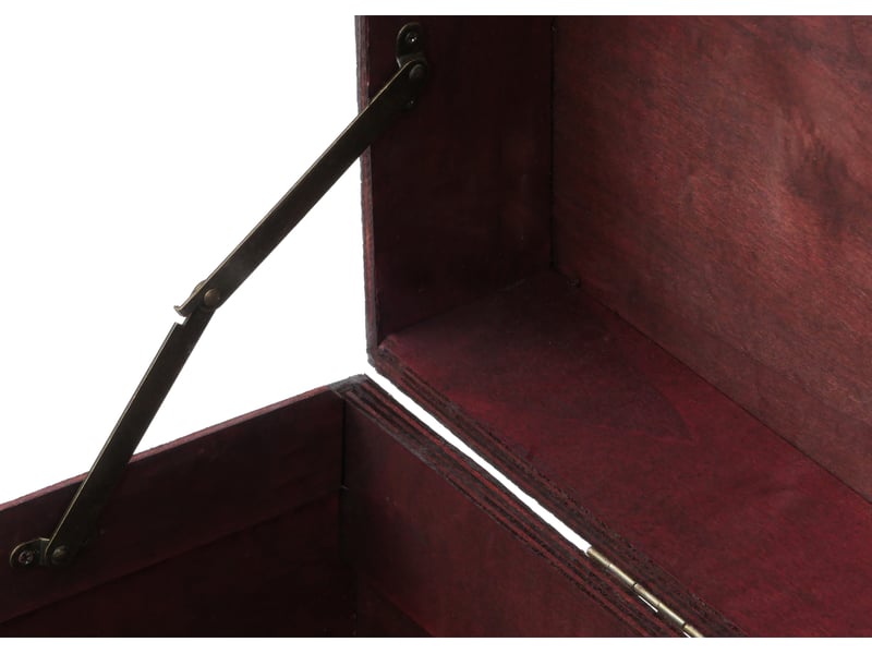  Coffre bois de décoration malle au trésor valence aspect antiquité, 30x57x29cm - carré  - Conforama D