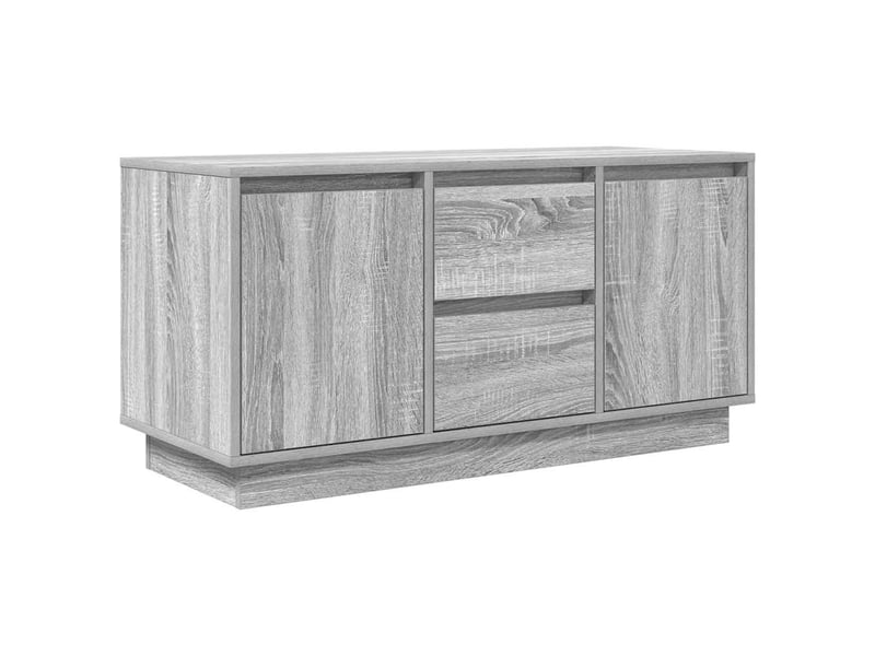 Meuble tv - banc tv - meuble de rangement avec lumières led sonoma gris 100x41x50 cm - Conforama C