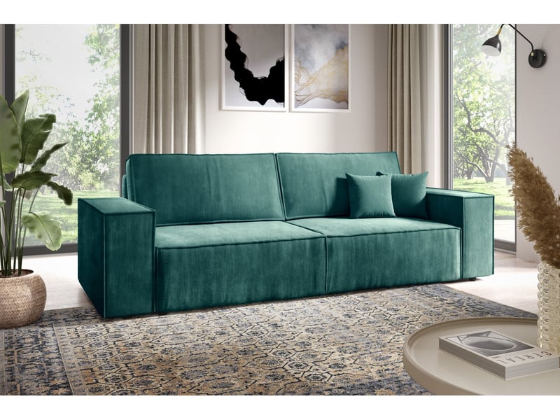 Canapé convertible mille mini turquoise - Conforama B