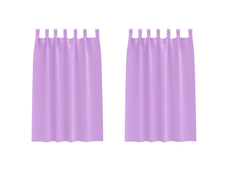  Lot de 2 rideaux occultants, rideaux black-out avec anneaux pourpre 175 x 140 cm cf44734  - Conforama A