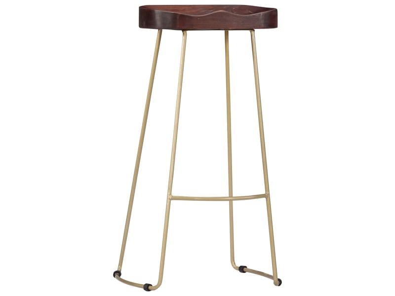  Lot de 2 tabouret de bar gavin | chaise de bar bois de manguier massif shl4024  - Conforama B