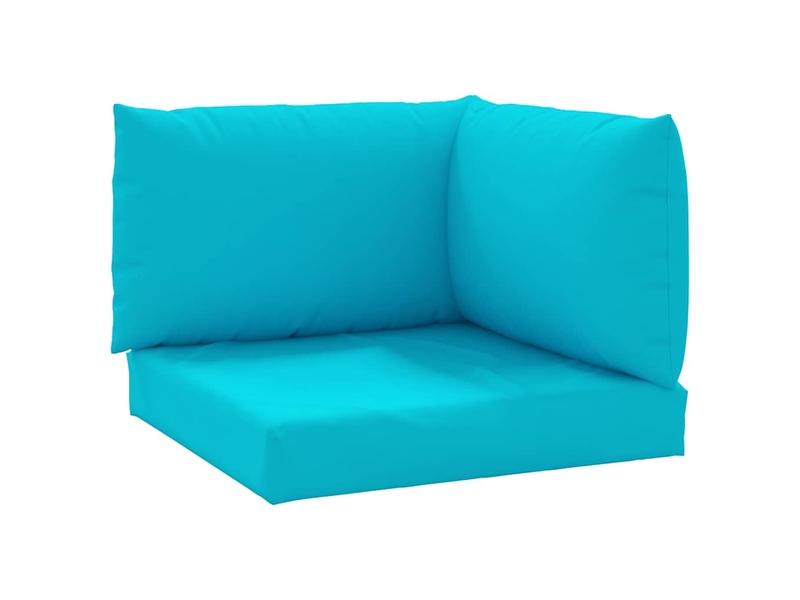  Lot de 3 coussins de palette, coussins de canapé turquoise tissu oxford cf59720  - Conforama A