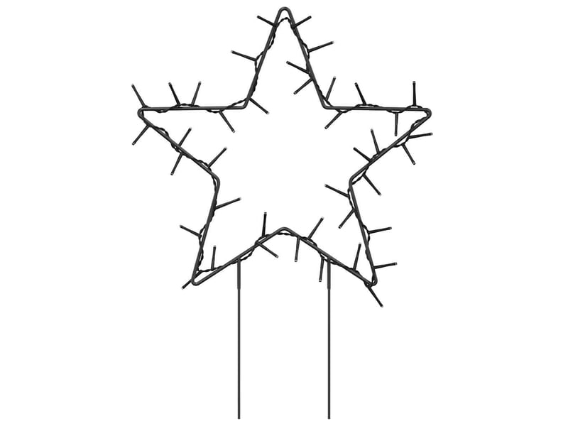  Décoration lumineuse étoile de noël piquets 3 pcs 50 led 29 cm  - Conforama D