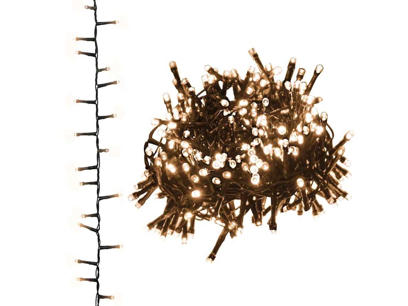  Guirlande à led, éclairage de noël compacte avec 400 led blanc chaud 13 m pvc cf62279  - Conforama A