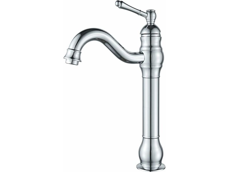  Robinet de salle de bain haut, pivotant à 360°, style rétro classique, mitigeur de lavabo en laiton, noir GTR02813 - Conforama A