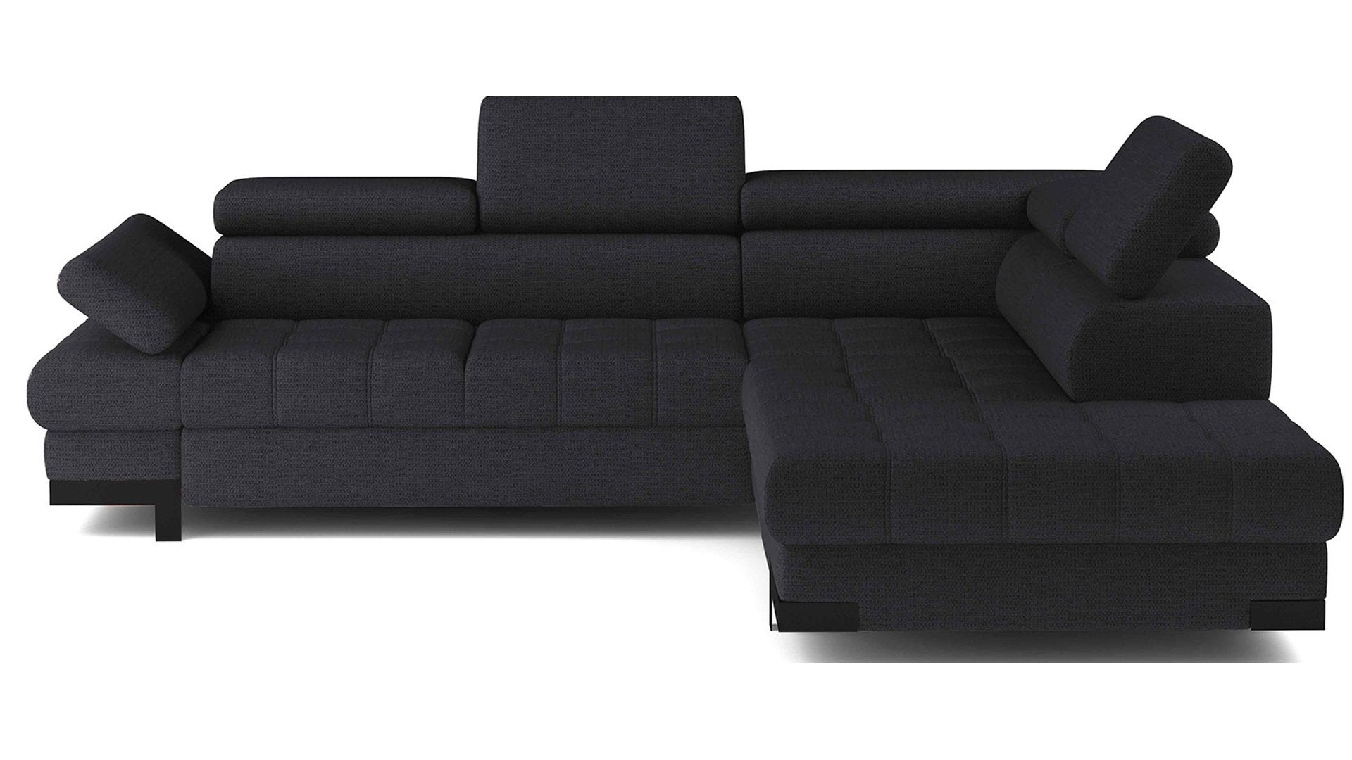Canapé d'angle gris convertible 4 pl SELVA gris 95 Conforama
