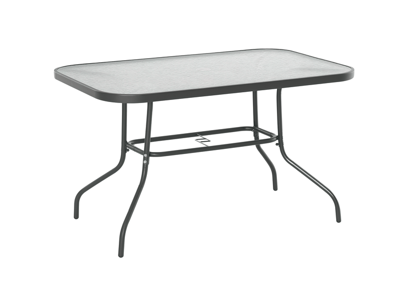  Table de jardin rectangulaire métal gris 120x80x70cm  - Conforama B