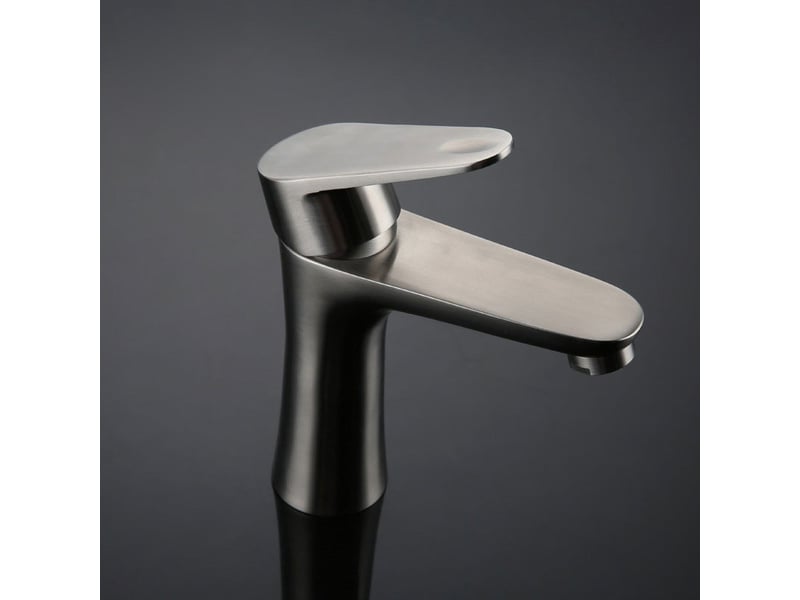  Robinet de salle de bain pour lavabo, robinet de lavabo à eau froide simple monté sur comptoir, robinet de salle de bain grue en acier inoxydable 304 - n-000820 N-000820 - Conforama D