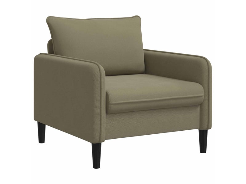  Vidaxl fauteuil xl kaki velours  - Conforama D
