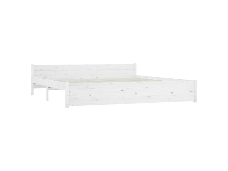  Lit double- lit adulte -  cadre de lit sans matelas avec tiroirs blanc  - Conforama D