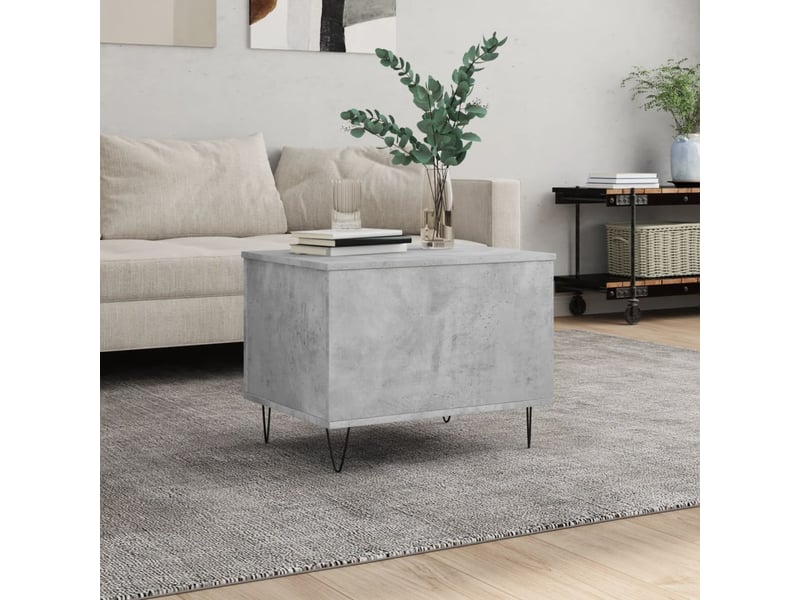  Table basse - table de salon - table à thé gris béton 60x44,5x45 cm bois d'ingénierie  - Conforama B