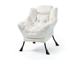 Fauteuil fixe ULEVR Velours blanc