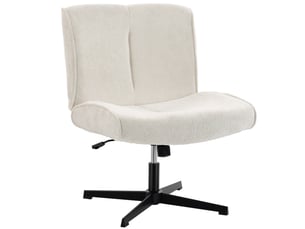 Fauteuil fixe pivotant <strong>PANGIVO</strong> <strong></strong> Velours blanc