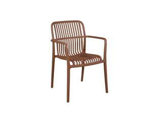 Chaise de jardin en résine terracotta paloma