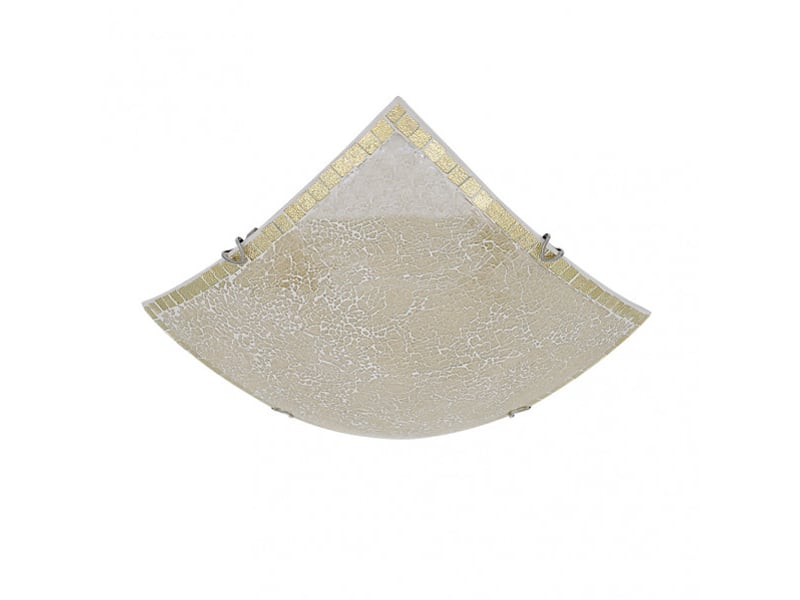  Fabrilamp tenor plafonnier carré mosaïque 3 x e27, verre ambré, 40 x 40 cm 177594143 - Conforama C