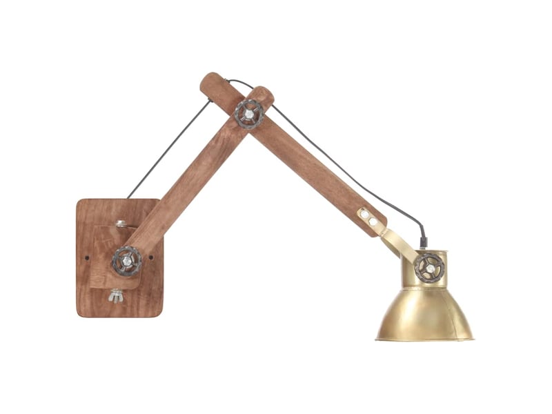  Lampe murale, applique murale style industriel laiton rond e27  - Conforama D