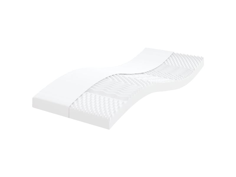 Matelas confort, matelas en mousse 2 pcs blanc 100x200 cm 7 zones dureté 20 ild - Conforama A