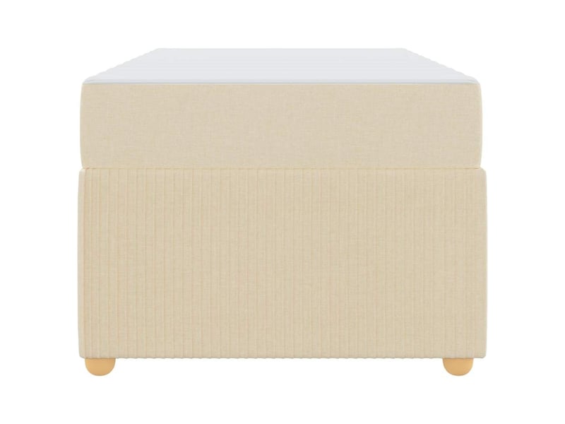 Lit simple- lit adulte - cadre de lit crème 100 x 200 cm tissu - Conforama D