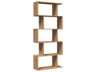 Étagère de rangement, étagère séparatrice de pièce à 5 niveaux chêne artisanal