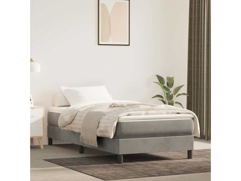 Matelas de lit à ressorts ensachés fermeté moyenne gris clair 80x200x20 cm - Conforama B