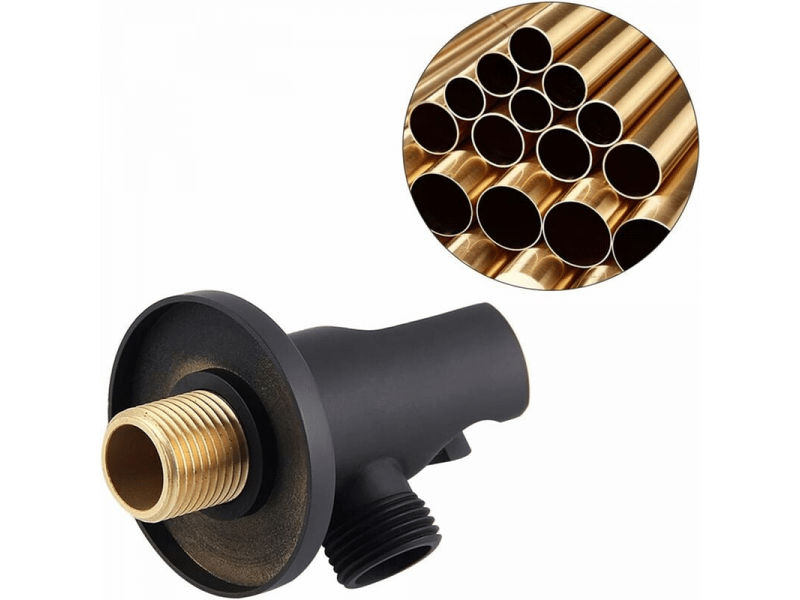 (noir)support de douchette à main, coude de raccordement mural avec support de douche, support rond pour pommeau de douche, coude de douche universel - Conforama B