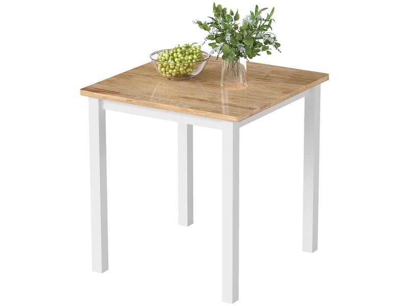  Table à manger en bois d'hévéa, pour 4 personnes maximum, bois naturel  - Conforama B