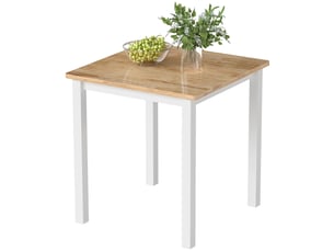 Table à manger en bois d'hévéa, pour 4 personnes maximum, bois naturel