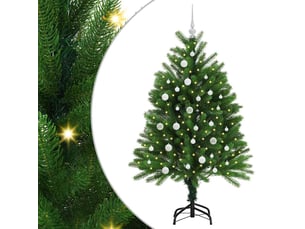 Sapin de noël, arbre de noël avec 150 led avec support vert 120 cm pe shl4061