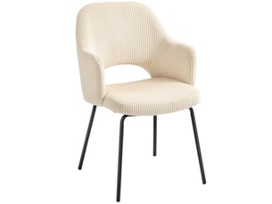 Chaise homcom style contemporain en tissu côtelé pour salle à manger design