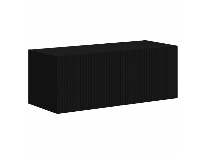  Ensemble meuble tv - banc tv - meuble de rangement 4 pcs noir bois d'ingénierie  - Conforama E