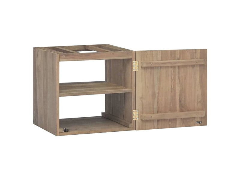  Armoire murale de salle de bain 46x25,5x40 cm bois teck massif  - Conforama E
