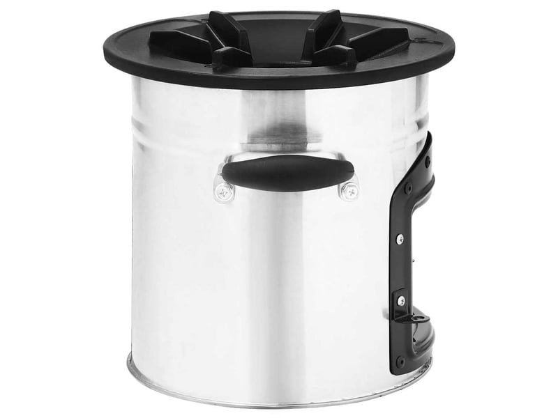  Poêle à bois de camping argenté 45,5x33x25,5cm acier inoxydable  - Conforama E