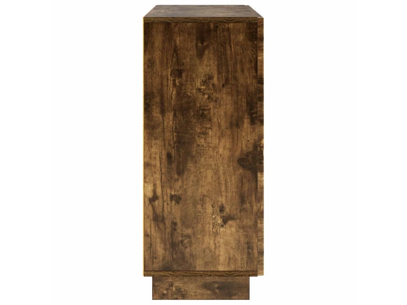 Buffet salon, buffet de rangement chêne fumé 85,5x31x75 cm bois d'ingénierie shl85275 - Conforama E