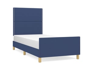 Lit simple 100x200 cm coloris bleu