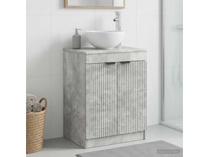 Armoire de salle de bain, meuble de rangement gris béton 54x41x70 cm shl521