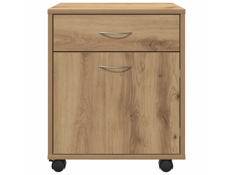  Armoire de rangement roulante chêne artisanal 45x38x54 cm bois d'ingénierie  - Conforama E