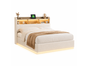 Lit 2 places 160x200 cm FOERPL coloris beige