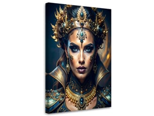 Tableaux, portrait d'une femme portant de magnifiques bijoux orientaux en or 30x45