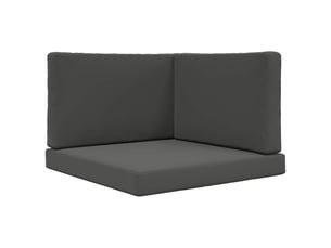 Coussin de canapé d'extérieur, coussin de chaise polyester anthracite 80 x 80 cm cf54015