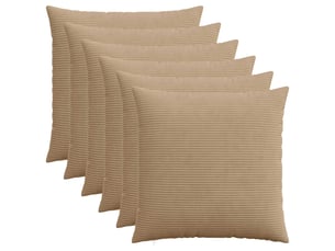 Lot de 6 housses de coussin heerlen marron 70 x 70 cm cf49931