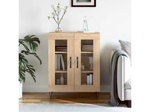 Buffet cuisine, meuble de rangement, commode chêne sonoma 69,5x34x90 cm bois d'ingénierie shl5631