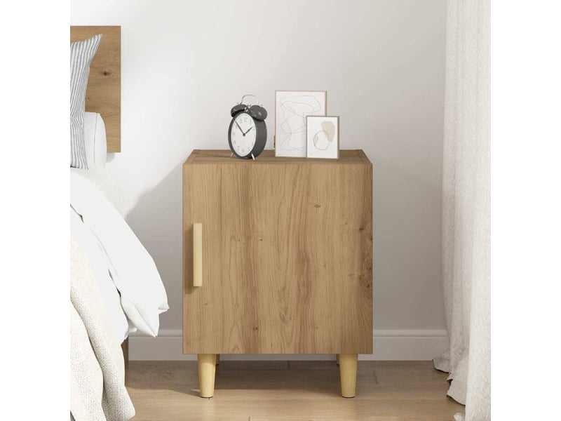 Table de chevet - cabinet de chevet - table de nuit chêne artisanal 40 x 40 x 50 cm  - Conforama C