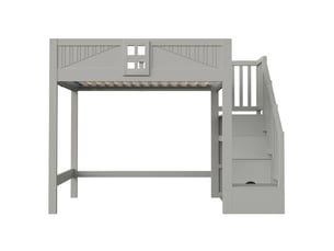 Lit mezzanine 140x200 cm MEULVA coloris gris