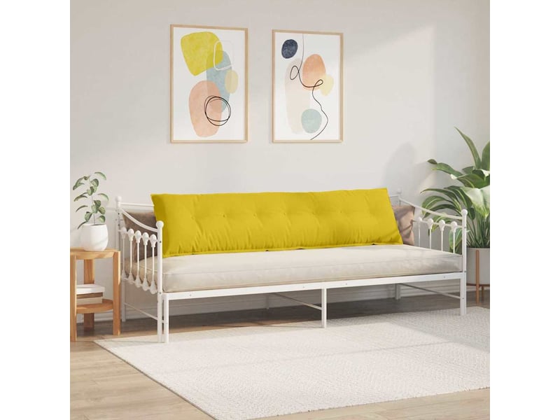  Coussin de dos, coussin de dossier jaune 200 x 50 cm tissu en velours côtelé cf54758  - Conforama D