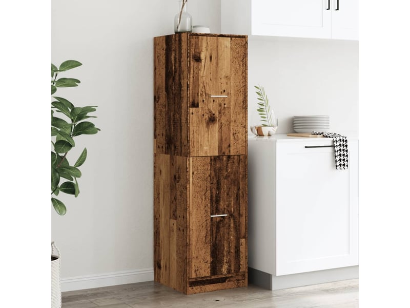  Meuble de rangement, armoire d'apothicaire vieux bois 40x41x144,5 cm bois ingénierie  - Conforama C