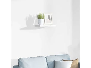 Étagère flottante, étagère murale blanc brillant 40x23,5x3,8 cm mdf cf42287