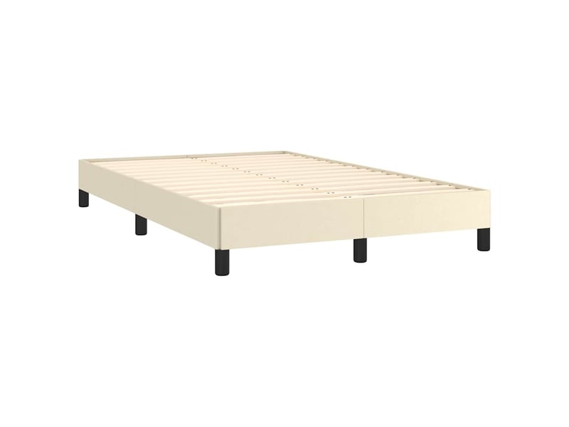 Lit double- lit adulte -  cadre de lit sans matelas crème 120x190 cm similicuir  - Conforama B