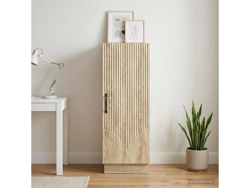  Buffet - bahut - meuble de rangement chêne sonoma 33 x 34,5 x 87 cm bois d'ingénierie  - Conforama B